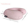 thumbnail image 3 of Almohada de viaje Gosider Neck en forma de U, espuma viscoelástica, color rosa, 3 of 6