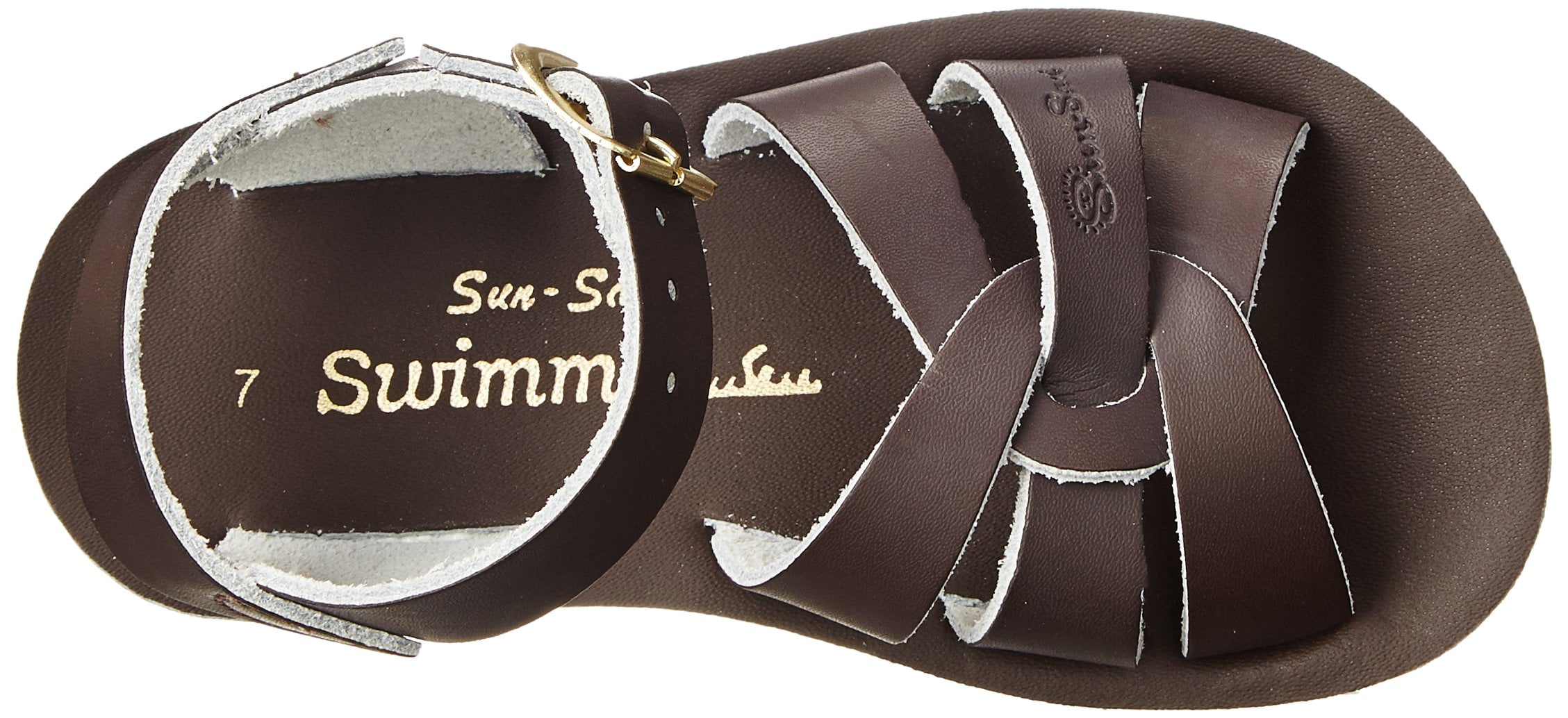 Salt Water 8002-BROWN by Hoy Shoe Sun-San Kids Swimmer Brown Sandals