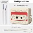 thumbnail image 6 of V-MORO AirPods Pro Case 2nd Gen - Cute Cassette Tape Design with Cleaner Kit & Eartips, 6 of 11