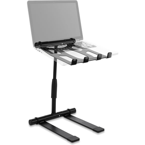 Portable Folding Laptop Stand - Standing Table with Adjustable Angle, Foldable Height and Four Prong Anti-Slip Tray for iPad, Tablet, Mixer, Workstation, Gaming and Home Use