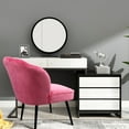 thumbnail image 2 of Hofitlead Velvet Chairs,Dinning Accent Upholstered Chair,Vanity Chair for Bedroom(Pink,2pcs), 2 of 8