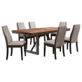 thumbnail image 2 of Coaster Spring Creek 7-Piece Rectangular Dining Table Set, Taupe, 2 of 9