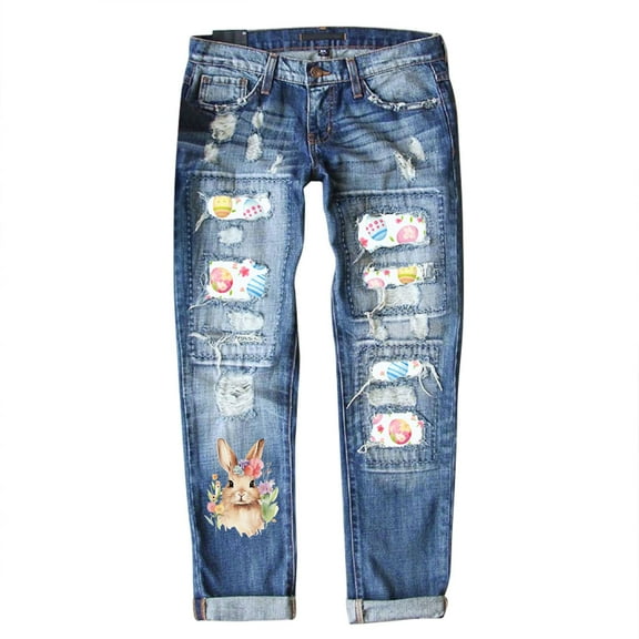 Jeans for Women Bootcut Tropical Denim for Women Elegant Pullover Capri Jeans for Women Pull on Stretch Jean Shorts Capris for Women Plus Size Terra Sky Light Blue, XXXXXL