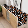 thumbnail image 4 of Black White Halloween Ghost Table Runner - 120 Inch Long, Kitchen Dining Table Runner Dresser Scarves, Orange Pumpkins Fall Farmhouse Decor for Coffee Tables Wedding Party Banquet, 4 of 8