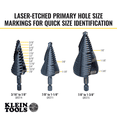thumbnail image 3 of Klein Tools Premium Electrician's Quick Release Step Bit Set, 3 Piece, 3 of 8