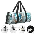 thumbnail image 5 of KLL Let's go Travel Around the World Duffle Bag For Men Women Sport Gym Fitness Tote Travel Training Workout Basketball Football Weekender, 5 of 8