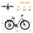 thumbnail image 7 of SISIGAD Electric Mountain Bike, 500W Electric Bike for Adults, 7-Speed and Dual Full Suspension, 48V 15Ah 27.5 inches Wheel, White, 7 of 7