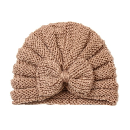 

ASEIDFNSA Cap Kids Boy Hats for Baby Boys Toddler Baby Boys Girls Knitted Cap Beaniess Solid Cotton Bowknot Elastics Turban Hat