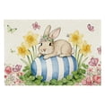 thumbnail image 4 of BINGLI Bunny Rabbit Butterfly Eggs Flowers Easter Placemats Set of 4, 12x18 Inch Seasonal Spring Holiday Table Mats for Party Kitchen Dining Decoration, 4 of 4