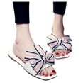 thumbnail image 3 of Anuirheih Slip on Sandals Women,Women Beach Breathable Bowknot Sandals Home Slipper Flip-Flops Flat Shoes(Pink), 3 of 6