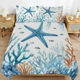 thumbnail image 3 of Ocean Life Coral Reef Duvet Cover Set Bedding Set Polyester Quilt Cover for Bedroom Decoration, 3 of 6