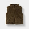 thumbnail image 2 of Staki Vest for Girls Girls Faux Fur Vest - Lightweight Sleeveless Fleece Vest Coat Cute Clothes for Girls 6-12M 1-6Y(Brown,3-4 Years), 2 of 3