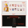 thumbnail image 3 of My First Year Photo Moments Baby Keepsake Frame with Double Mat, Stand and Hangers, Gift for Mother or Parents - White, 3 of 6