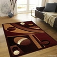 thumbnail image 2 of Allstar Rugs Allstar Modern Colorblock Design Rug Burgundy 5' 2"x7' 1" 5' x 8', 2 of 5