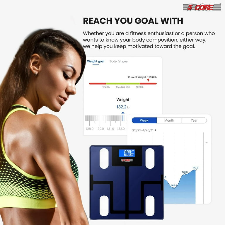 5 Core Rechargeable Digital Scale for Body Weight