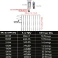 thumbnail image 6 of New Year 2025 USB LED String Light Christmas Tree Fairy Garland Curtain Light Decor for Home Room Lamp Navidad 2024 Gifts (Multicolor,4x3M 450LEDs), 6 of 7