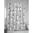 thumbnail image 5 of Fsddascl Grey Christmas Shower Curtain Set - Long 72" x 84" Washable Bathtub Curtain with 12 Hooks, Cute Snowman Snowflake White Stripes Waterproof Fabric Stall Shower Curtains for Bathroom/Bathtub, 5 of 6
