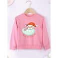 thumbnail image 4 of Sudadera con capucha de manga larga y cuello redondo para niños y niñas, ropa navideña con dibujos animados de Papá Noel, color rojo, para festivales, hogar y Navidad, 4 of 5