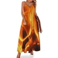 thumbnail image 1 of Vestido sin mangas de fuego, vestido largo de verano para mujer, vestido de mujer, vestidos casuales, vestidos de verano para mujer 2024, 1 of 7
