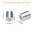 thumbnail image 2 of 200 Pcs Aluminum Crimping Loop Sleeves for 3/32" Diameter Wire Rope, Round Wire Rope Sleeve for Cable Line End, 2 of 6