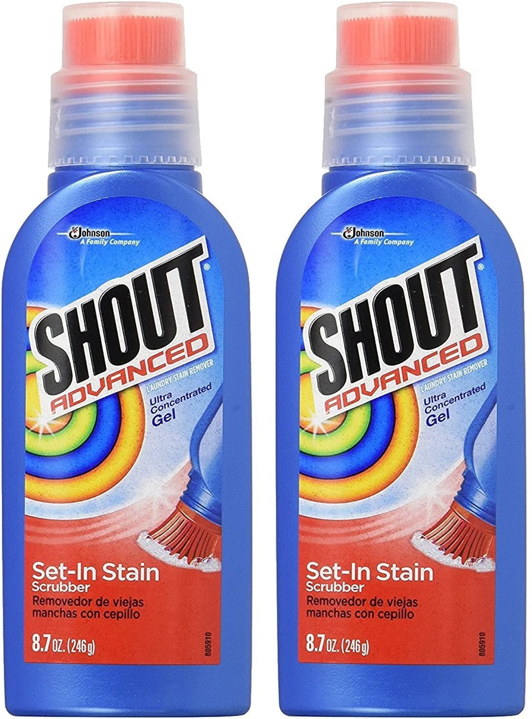 Shout Advanced Ultra Concentrated Stain Removing Gel, 8.7 Oz, 2 Pack