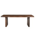 thumbnail image 3 of Taran Designs Darcy 9-piece Upholstered Solid Wood Dining Set in Dark Brown, 3 of 14