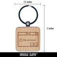 thumbnail image 2 of Error File Not Found Computer Technology Square Keychain Charm Tag - Engraved Wood, 2 of 6