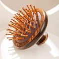 thumbnail image 7 of Soumake Sandalwood Scalp Massage Comb with Ergonomic Handle Round Head Teeth Anti-static Hair Growth Men Women Wooden Head Massager Brush, 7 of 7