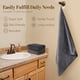 thumbnail image 3 of Toallas de baño (paquete de 2, 70 x 137 cm) - Suaves, muy absorbentes, de secado rápido, de microfibra para cuerpo, deporte, yoga, spa y fitness - Gris, 3 of 5