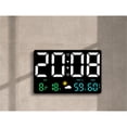 thumbnail image 3 of Reloj de Pared LED Inteligente con Pantalla Grande, Silenciador, Temperatura y Humedad, Reloj Meteorológico, Alarma Digital Multifuncional., 3 of 5