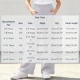 thumbnail image 4 of YUANxueke Girls Ribbed Knit Pants Casual Soft Comfy Elastic Waist Wide Leg Pants with Pockets for 5-15 Years, 4 of 8