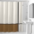 thumbnail image 4 of Abstract Fabric Shower Curtain Modern Brown Stripes Lines Washable Shower Curtains for Bathroom, Waterproof Bath Curtain with Hooks Home Decor 72x84in, 4 of 8
