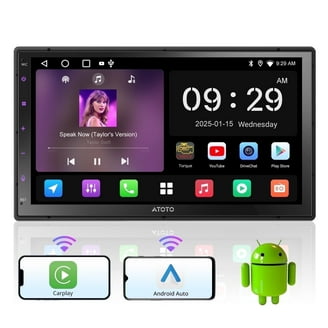 ✳️ ANDROID ATOTO 2G+32G CARPLAY✳️ ATOTO Double Din 7inch Car Stereo With Car Steering Wheel