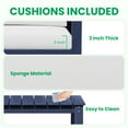 thumbnail image 2 of POTATO Outdoor Patio Furniture Set,HDPE Outdoor Loveseat, Weather Resistant 2-Seater Patio Sofa for Garden or Porch,Navy Blue Frame with Khaki Cushions, 2 of 7