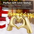 thumbnail image 7 of Duslogis Gold Decor,Heart Hands Sculpture for Living Room Decor,Love Finger Modern Statue for Boho Wedding Decorations,Sculptures Home Decor for Shelves, 7 of 7