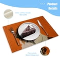 thumbnail image 3 of BaHomeck placemats Set of 4 rectangle Linen Cotton Placemats for Dining Table Washable Heat Resistant,18*12inch,Saint Bernard With Orange Background, 3 of 4