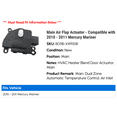 thumbnail image 2 of Main Air Flap Actuator - Compatible with 2010 - 2011 Mercury Mariner, 2 of 3