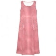 thumbnail image 5 of TaTaai Women's Elegant Plaid Sleeveless Loose Long Dress Flared Hem Casual Tank Dress Soft Lightweight Comfortable Dress Ideal for Work Daily and Vacation Gift, 5 of 5