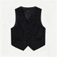thumbnail image 1 of Camiseta sin mangas con cuello en V para niñas, de poliéster, de color liso, para vestir formalmente., 1 of 5