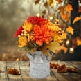 thumbnail image 3 of Autumn Autumn Decor Marvelous Harvest Theme Thanksgiving Centerpiece with Iron Bucket and Flower Bouquet for Festive Celebrations, Seasonal Decoration, Party Prop, and Event Display, 3 of 5