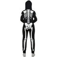 thumbnail image 3 of Morph Womens Skeleton Costume Adult One Piece Halloween Pajama Jumpsuit Halloween black M, 3 of 5