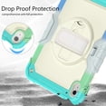 thumbnail image 7 of For iPad (A16)11th /10th Generation 11/10.9 inch 2025/2022 Case, 360 Rotating Shockproof Cover with Stand, Screen Protector, Shoulder Strap, Rainbow Blue, 7 of 7