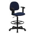 thumbnail image 1 of Scranton & Co Patterned Ergonomic Drafting Chair with Arms in Blue, 1 of 4