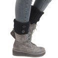 thumbnail image 3 of Qarigey Nuevo 1 par de calentadores de piernas de ganchillo con botones cortos para mujer, calentadores de botas de punto para invierno y Ropa, zapatos y accesorios Miscelánea negro, 3 of 6