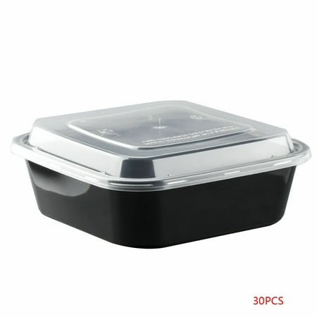 Fashionhome 30pcs 450ml 1000ml Round Square Shaped Disposable Pp Food Container Transparent Lid Lunch Box 1 Walmart Canada