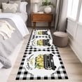 thumbnail image 5 of Summer Lemon 2'x6' Runner Rug, Watercolor Truck Yellow Fruits Black Plaid Washable Non-Slip Area Rugs for Hallway Kitchen Floor Bedroom Entryway, StainResistant Laundry Carpet Decoration Indoor Mat, 5 of 9