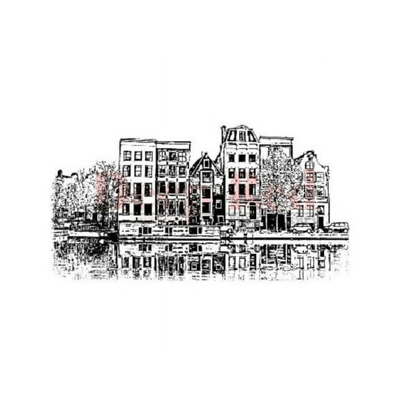 Deep Red Cling Stamp-Amsterdam Water Front