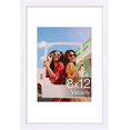 thumbnail image 1 of Vittanly 8x12 Picture Frame, Premium Material with Shatter Resistant Plexiglass, Display Pictures 6x8 with Mat or 8x12 without Mat, Photo Frame for Wall or Table Top Display, White, 1 Pack, 1 of 8