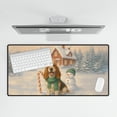 thumbnail image 4 of Hello Winter Vintage Basset Hound Enjoys Snowy Day with Snowman Desk Mat Full Keyboard Mouse Pad Bassets Dog Breed Lovers Gifts Idea Large Mousepad - 12019, 4 of 5