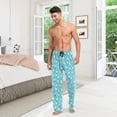 thumbnail image 6 of FREEAMG Teeth Star Pattern Tooth On Blue Men's Pajama Pants Sleepwear Lounge Pajama Bottoms, 6 of 6